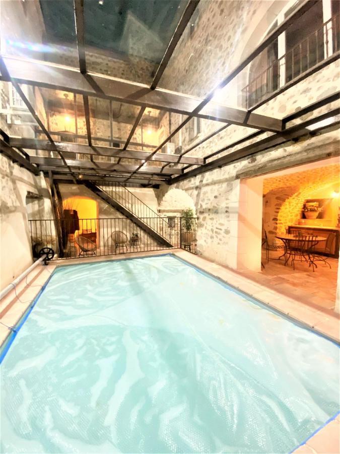 Gite De Groupe 9Ch Ou 3 Gites Independants De 3Ch - Patio Et Piscine Interieure Chauffee Toute L'Annee วัลลงปงต์ดาร์ก ภายนอก รูปภาพ