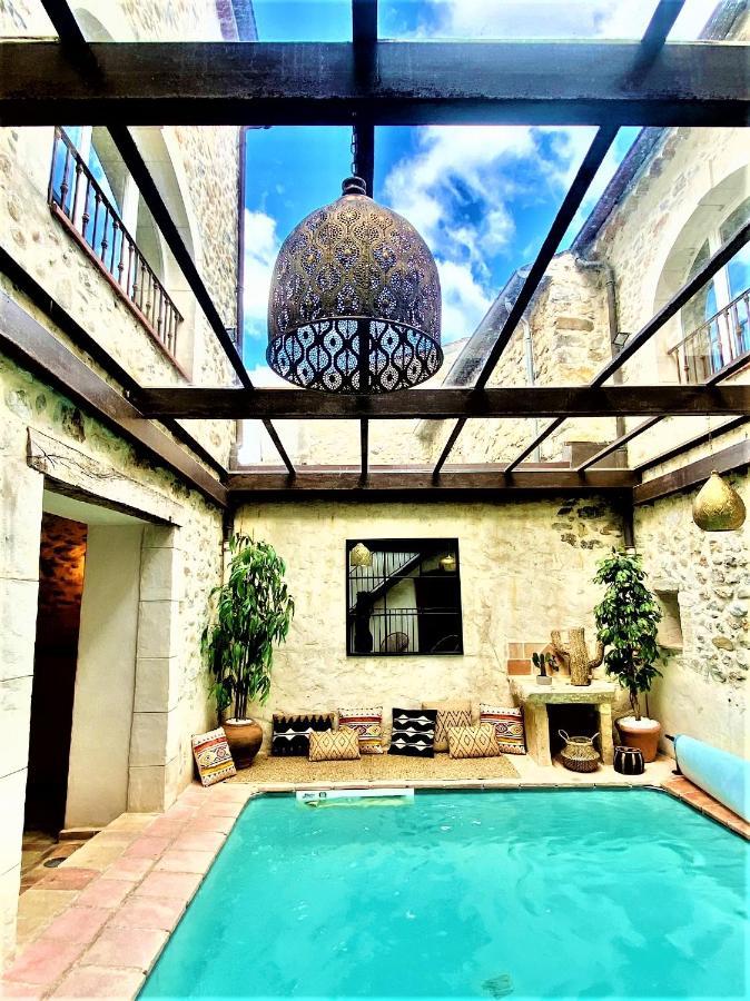 Gite De Groupe 9Ch Ou 3 Gites Independants De 3Ch - Patio Et Piscine Interieure Chauffee Toute L'Annee วัลลงปงต์ดาร์ก ภายนอก รูปภาพ