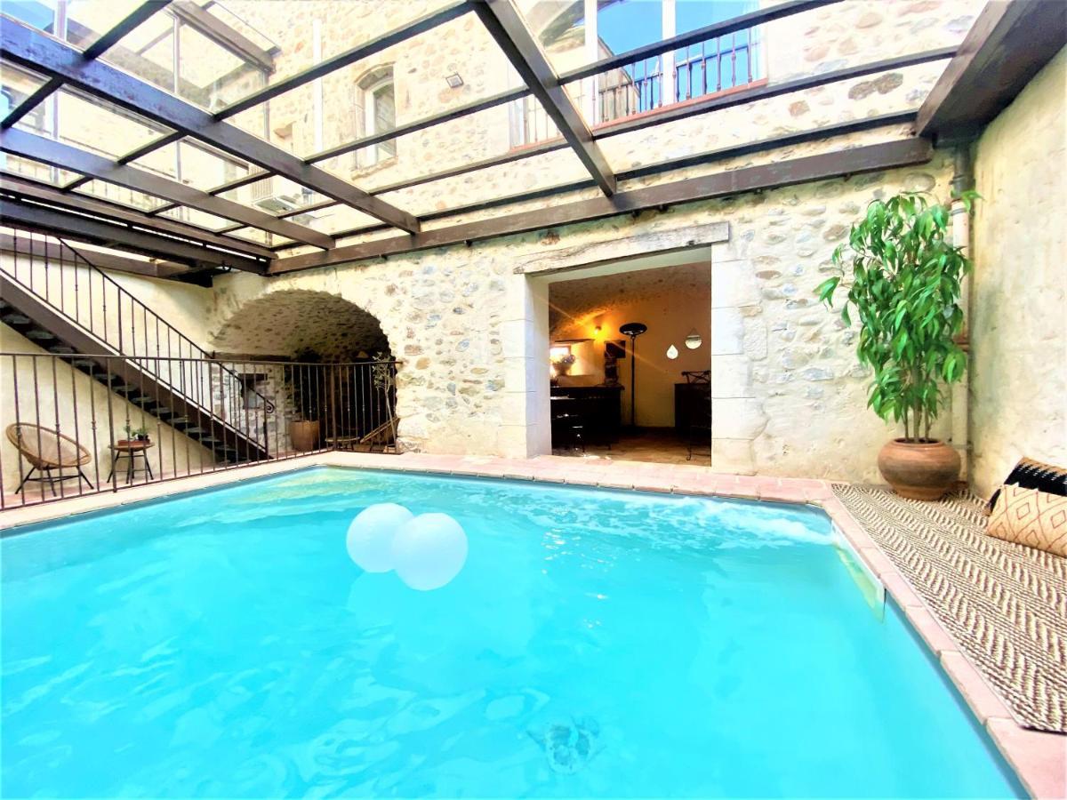 Gite De Groupe 9Ch Ou 3 Gites Independants De 3Ch - Patio Et Piscine Interieure Chauffee Toute L'Annee วัลลงปงต์ดาร์ก ภายนอก รูปภาพ