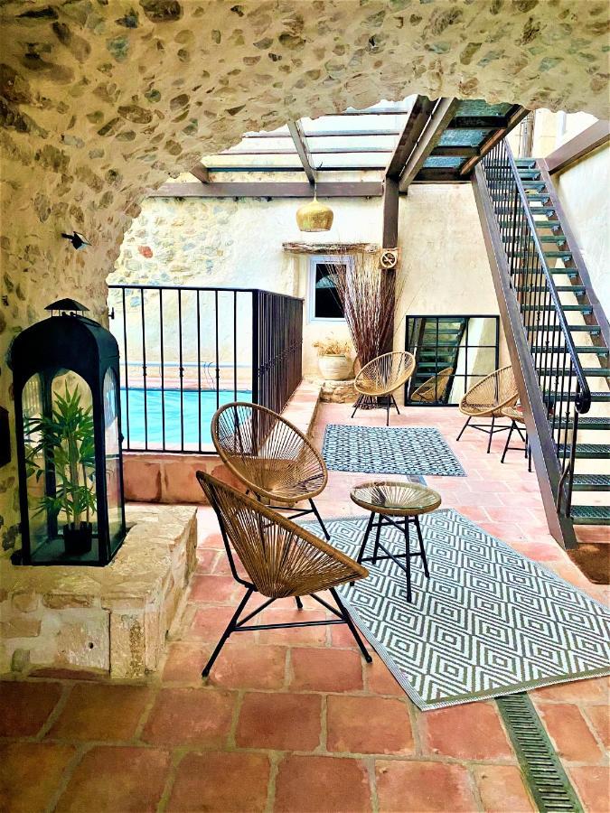 Gite De Groupe 9Ch Ou 3 Gites Independants De 3Ch - Patio Et Piscine Interieure Chauffee Toute L'Annee วัลลงปงต์ดาร์ก ภายนอก รูปภาพ